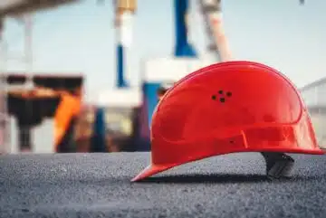 casque de chantier d'un artisan