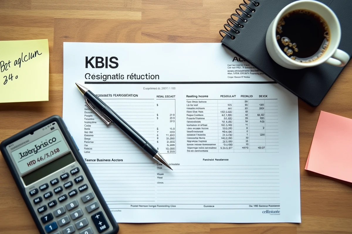 Documents d'immatriculation RCS Kbis et outils comptables pour location meublée non professionnelle sur un bureau