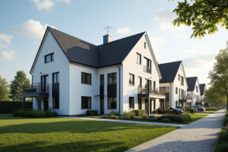 Immeuble résidentiel moderne en banlieue d'IlleetVilaine