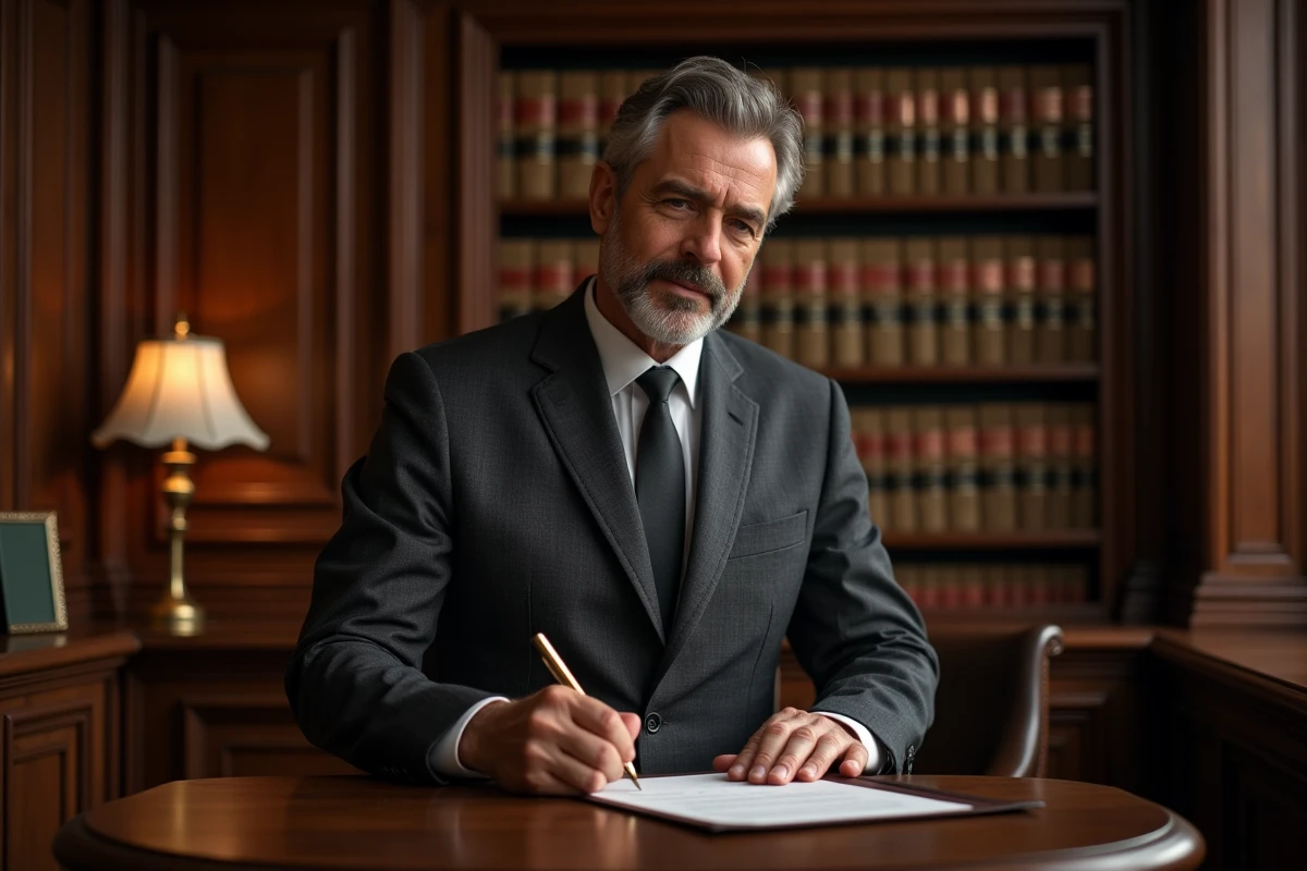 Notaire officialisant un bail commercial en cabinet notarial traditionnel, incluant une clause d'indexation ILAT du troisième trimestre